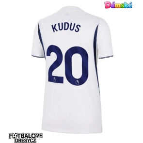 Tottenham Hotspur Mohammed Kudus #20 Dámské Domácí Dres 2026-27 Krátký Rukáv Tottenham Hotspur Mohammed Kudus #20 Dámské Domácí Dres 2026-27 Krátký Rukáv